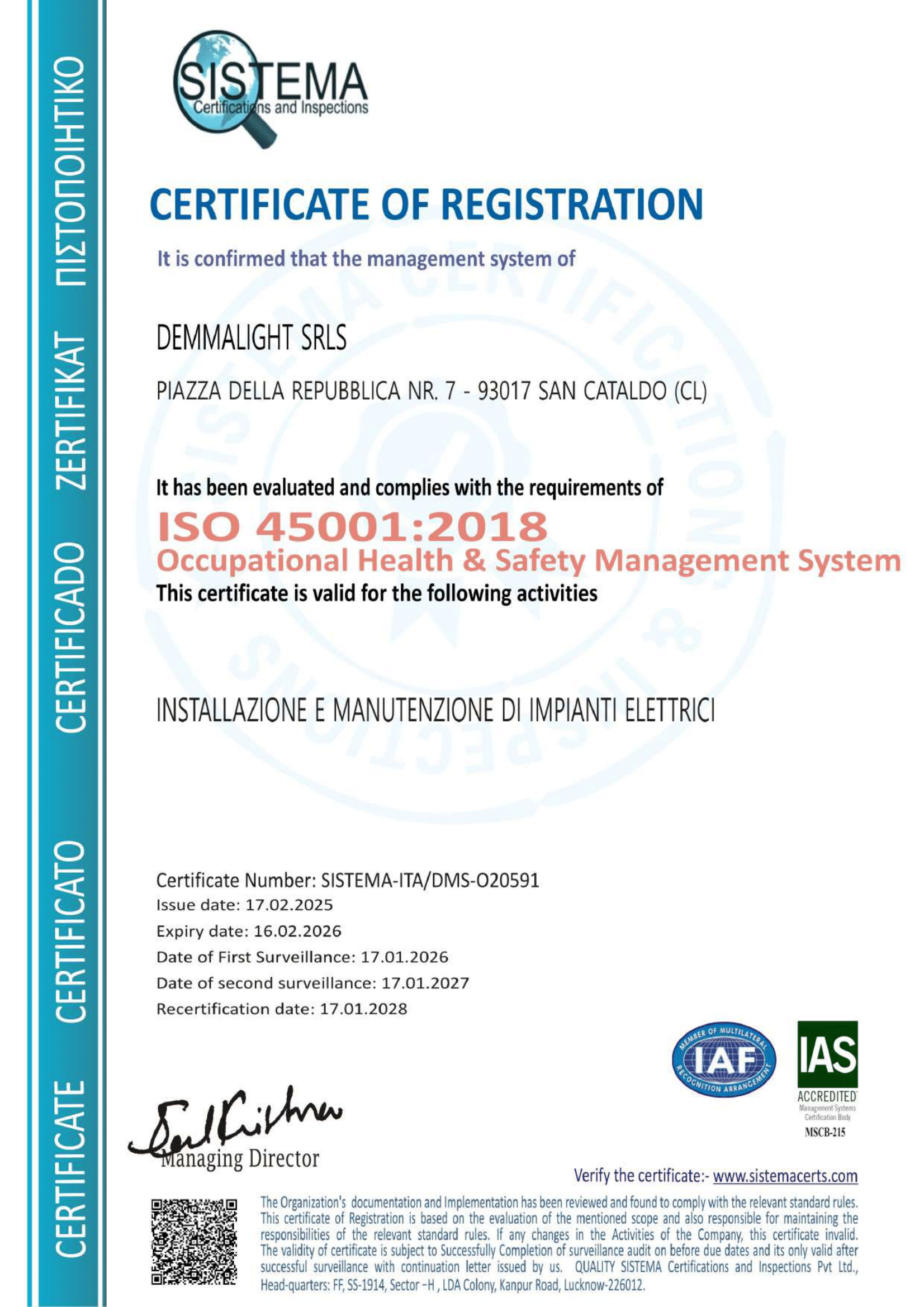 ISO 45001 CERTIFICATE_DEMMALIGHT_9+14+45 IT-1